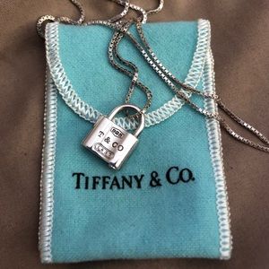 Tiffany Padlock Charm necklace 1837 w silver chain